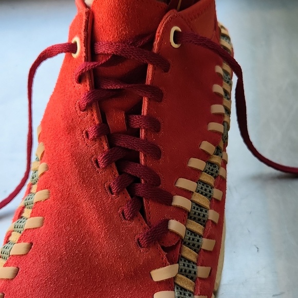 NIKE Air Footscape Woven Chuka Knit Red Suede  Sneakers Size 11. main image 11